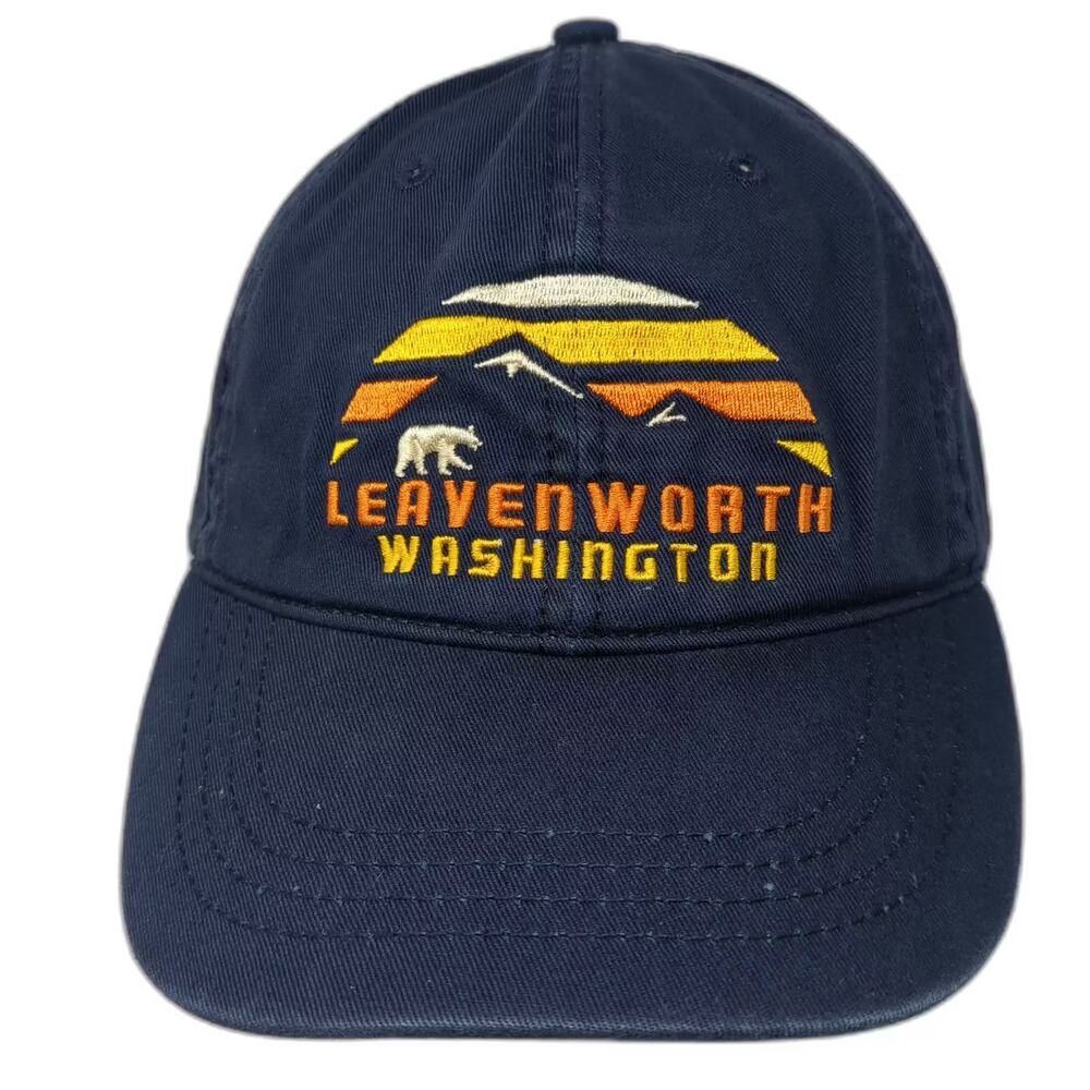 Seattle Shirt Company Baseball Cap Blue Orange Hat OS Slideback Leavenworth